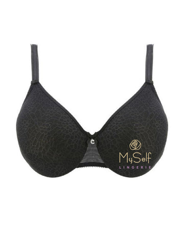 Chantelle 1891 Black Seamless Minimizer Underwire Bra MYSELFLINGERIE.COM